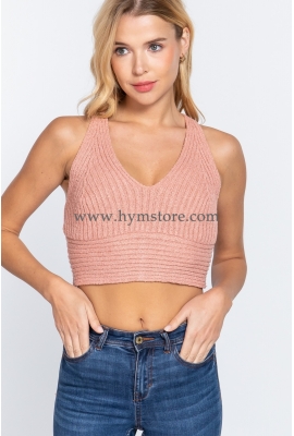 BLUSA TEJIDA ESPALDA CRUZADA ACTIVE BASIC