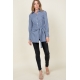 BLUSA CAMISERA ANUDADA AL FRENTE