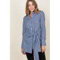BLUSA CAMISERA ANUDADA AL FRENTE