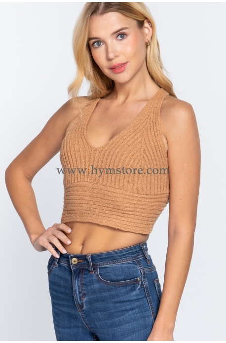 BLUSA TEJIDA ESPALDA CRUZADA ACTIVE BASIC