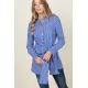 BLUSA CAMISERA ANUDADA AL FRENTE
