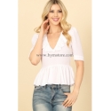 BLUSA PEPLUM ESCOTE EN V
