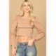 BLUSA MANGA LARGA CUELLO CUADRADO