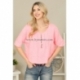 BLUSA CON PLISADO Y BOTONES DELANTEROS