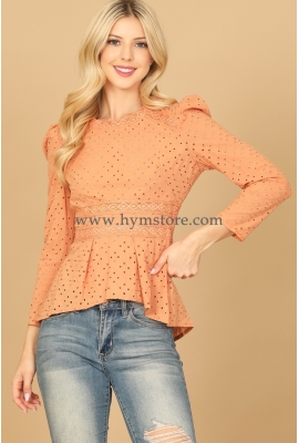 BLUSA PEPLUM DE LIBRETE