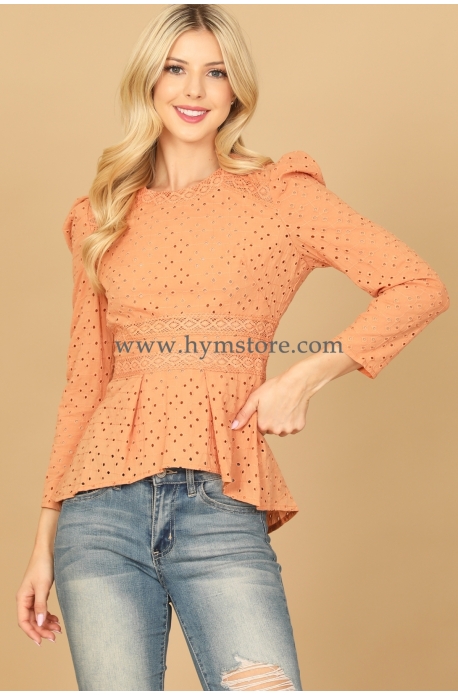 BLUSA PEPLUM DE LIBRETE