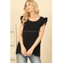 BLUSA CASUAL MANGA CORTA CAMPANA