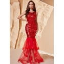 VESTIDO DE FIESTA CON LENTEJUELAS Y TUL