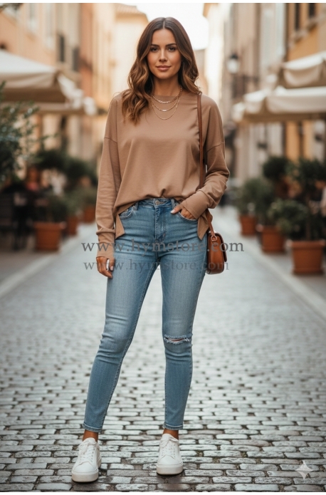 BLUSA CASUAL MANGA LARGA