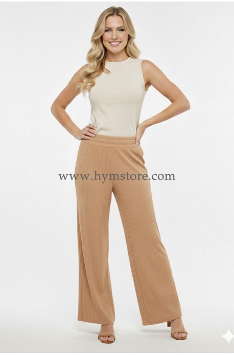 PANTALÓN PALAZZO BEIGE