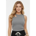 BLUSA GRIS CLARO ABERTURA EN UN HOMBRO