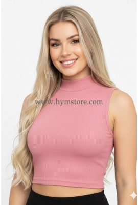 BLUSA ROJA CUELLO ALTO