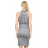 VESTIDO COCTEL PLATEADO