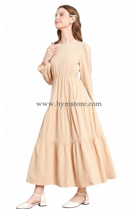 MAXIVESTIDO CREMA
