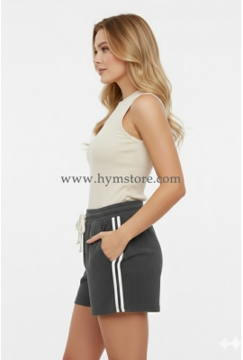 SHORT AZUL CON RAYAS AL LADO