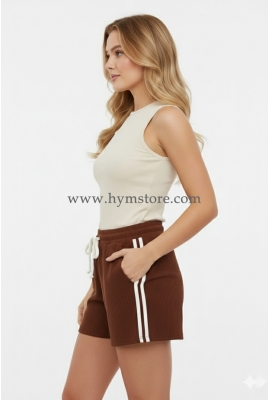 SHORT AZUL CON RAYAS AL LADO