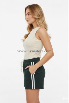 SHORT AZUL CON RAYAS AL LADO