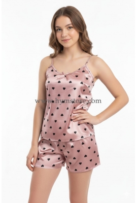 PIJAMA SATÍN JUVENIL ROSADO