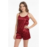 PIJAMA SATÍN JUVENIL ROJO MANZANA