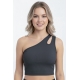 BLUSA GRIS ZING DE UN SOLO HOMBRO