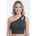 BLUSA GRIS ZING DE UN SOLO HOMBRO