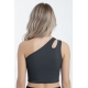 BLUSA GRIS ZING DE UN SOLO HOMBRO
