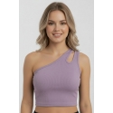 BLUSA LILA DE UN SOLO HOMBRO