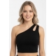 BLUSA NEGRA DE UN SOLO HOMBRO