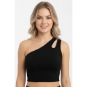BLUSA NEGRA DE UN SOLO HOMBRO