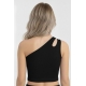 BLUSA NEGRA DE UN SOLO HOMBRO