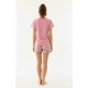 PIJAMA DE BLUSA Y SHORT ROSADA