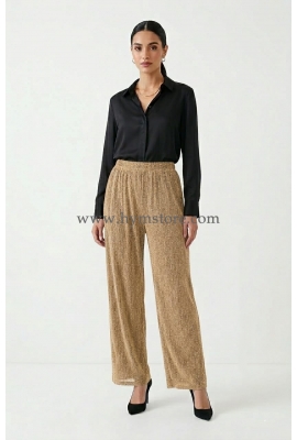 PANTALÓN PALAZZO CON BRILLO