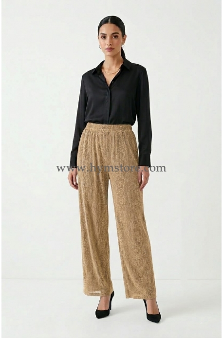 PANTALÓN PALAZZO CON BRILLO