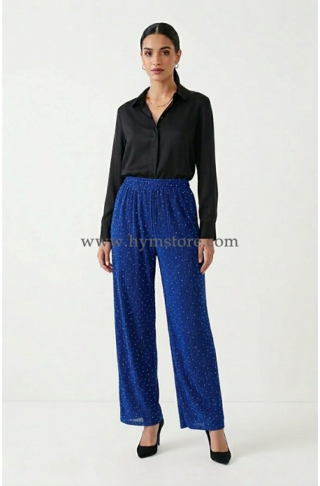 PANTALÓN PALAZZO CON BRILLO