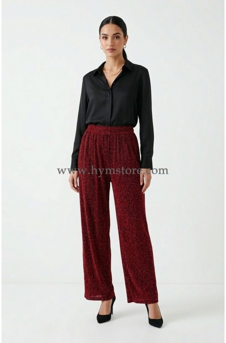 PANTALÓN PALAZZO CON BRILLO