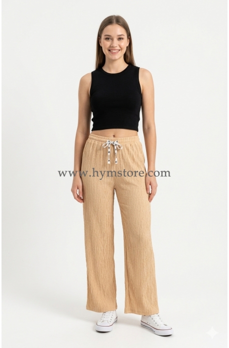 PANTALÓN PALAZZO CREMA