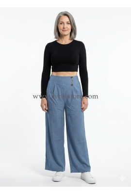 PANTALÓN PALAZZO CELESTE VINTAGE