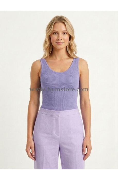 BLUSA MORADO CLARO TIRANTES ANCHOS