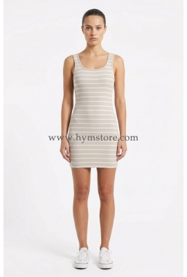 VESTIDO CREMA DE TIRANTES ANCHOS