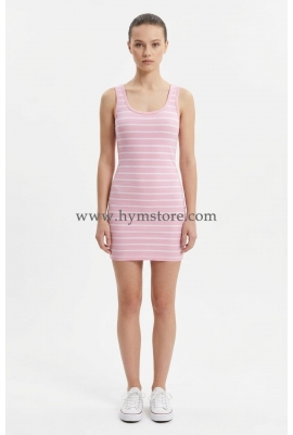 VESTIDO ROSADO DE TIRANTES ANCHOS