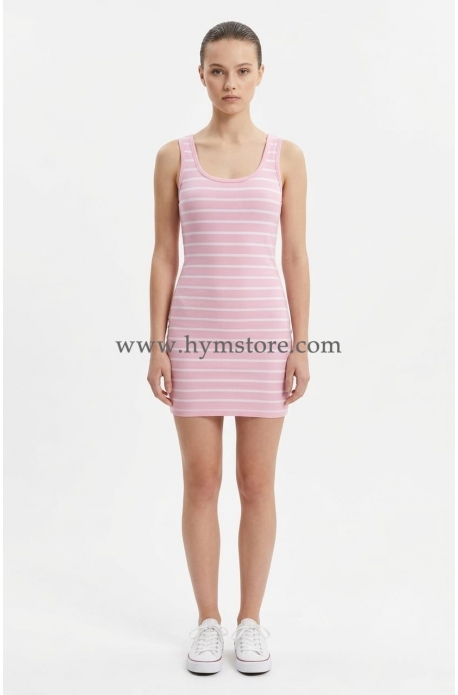 VESTIDO ROSADO DE TIRANTES ANCHOS