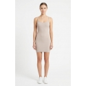 VESTIDO BEIGE DE TIRANTES DELGADOS