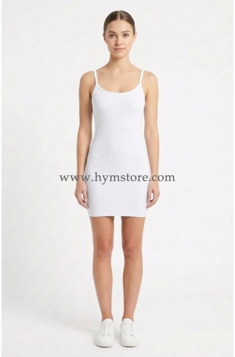 VESTIDO BLANCO DE TIRANTES DELGADOS