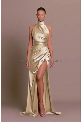 VESTIDO DE GALA SEXY CHAMPAN