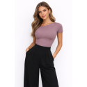 BLUSA MAUVE ESCOTE ASIMÉTRICO