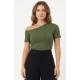 BLUSA VERDE ESCOTE ASIMÉTRICO