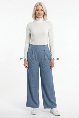PANTALÓN PALAZZO CELESTE VINTAGE