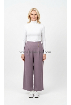 PANTALÓN PALAZZO MORA EN LECHE