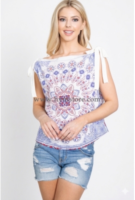 BLUSA BOHEMIO CHIC CON DETALLE EN LOS HOMBROS