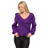 BLUSA TEJIDA CON VUELOS